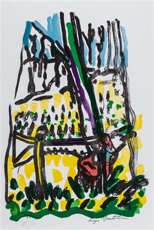 Luigi Bartolini (Cupramontana 1892-Roma 1963)  - Anna nei boschi , 1961