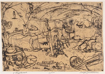 Luigi Bartolini (Cupramontana 1892-Roma 1963)  - I trogloditi, 1949