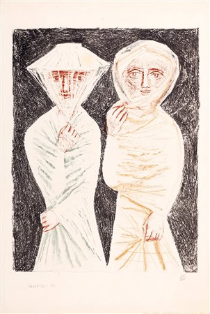 Massimo Campigli (Berlino 1895-Saint-Tropez 1971)  - La passeggiata, 1952