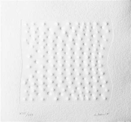 Enrico Castellani (Castelmassa 1930-Viterbo 2017)  - Superficie I, 1995