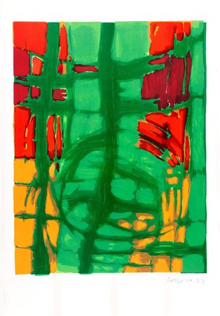 Antonio Corpora (Tunisi 1909-Roma 2004)  - Composizione verde, 1973