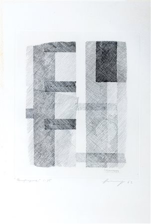 Giovanni Korompay (Venezia  1904-Rovereto  1988)  - Composizione, 1962