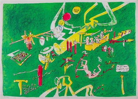 Roberto Sebastian Matta (Santiago Del Cile  1911-Civitavecchia 2002)  - Reirse rojo