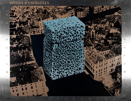 Fabrizio Plessi (Reggio Emilia 1940)  - Spugna d'emergenza, 1973