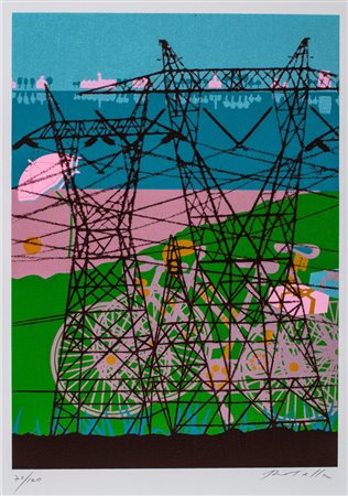 Mimmo Rotella (Catanzaro 1918-Milano 2006)  - Tralicci