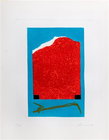 Giuseppe Santomaso (Venezia 1907-1990)  - Materia rossa , 1974