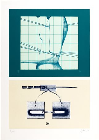 Sergio Sarri (Torino 1938)  - Nudo nel monitor, 1975