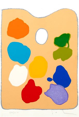 Mario Schifano (Homs 1934-Roma 1998)  - tavolozza- minicartella