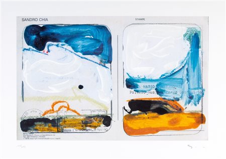 Mario Schifano (Homs 1934-Roma 1998)  - Omaggio a Sandro Chia