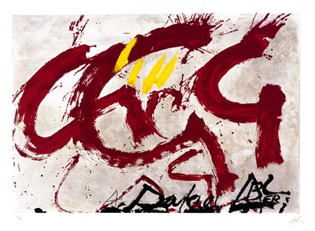 Antoni Tapies (Barcellona 1923-2012)  - Per Alberti, per la Spagna, 1976