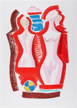 Mario Tozzi (Fossombrone 1895-Saint-Jean-du-Gard 1979)  - Lo specchio, 1979