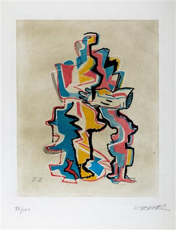 Ossip Zadkine (Vitsebsk 1890-Parigi 1967)  - Femme assise, 1966