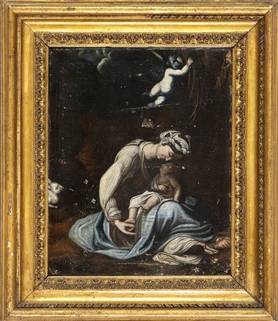 Madonna con Bambino "La zingarella", copia dal dipinto di Antonio Allegri, detto il Correggio, Napoli, Galleria Nazionale di Capodimonte