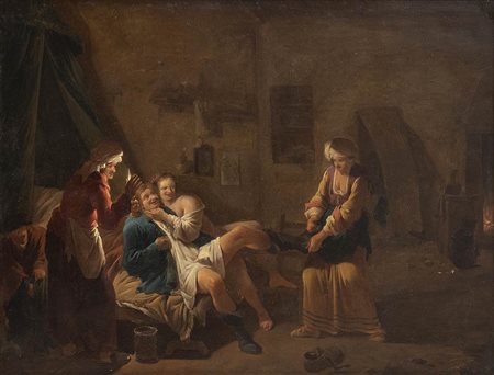 Avventore di bordello denudato da due meretrici