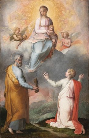Madonna assunta con Bambino, angeli, San Pietro e Maria Maddalena