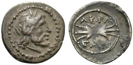 Sicily, Akragas, Litra or Eighth Shekel struck under Punic Occupation, ca....