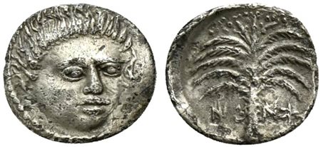 Sicily, Motya, Litra, ca. 415-397 BC; AR (g 0,77; mm 12; h 12); Gorgoneion...