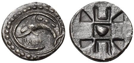 Sicily, Messana - Zankle under the Samians, Chalcidian Hemiobol, ca. 520-510...