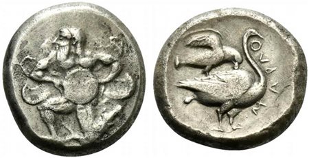 Cilicia, Mallos, Stater, ca. 440-390 BC; AR (g 10,92; mm 20; h 9); Bearded...