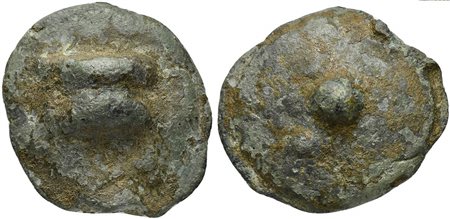 Roman Republic, Dioscuri/Mercury series, Cast Uncia, Rome, ca. 280 BC; AE (g...