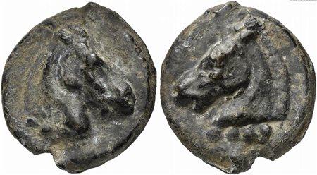 Roman Republic, Apollo/Apollo series, Cast Triens, Rome, ca. 270 BC; AE (g...