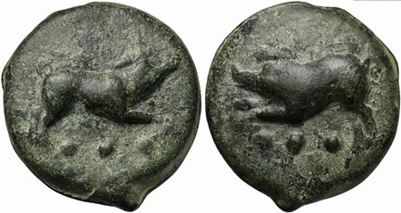 Roman Republic, Apollo/Apollo series, Cast Quadrans, Rome, ca. 270 BC; AE (g...