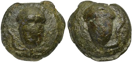 Roman Republic, Roma/Roma series, Cast Semuncia, Rome, ca. 265 BC; AE (g 14;...