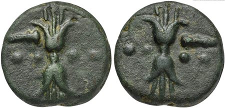 Roman Republic, Club symbol series, Cast Triens, Rome, ca. 235 BC; AE (g 74;...