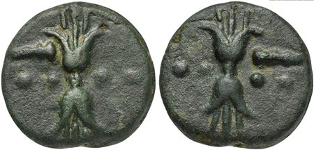 Roman Republic, Club symbol series, Cast Triens, Rome, ca. 235 BC; AE (g 74;...