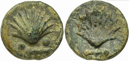 Roman Republic, Club symbol series, Cast Sextans, Rome, ca. 235 BC; AE (g 51;...