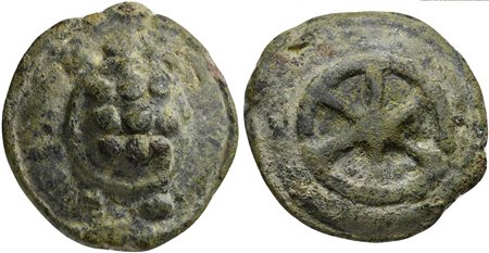 Roman Republic, Whell series, Cast Sextans, Rome, ca. 230 BC; AE (g 42; mm...