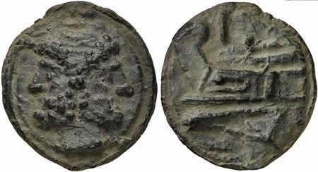 Roman Republic, Semilibral series, Cast As, Rome, ca. 217-215 BC; AE (g 115;...