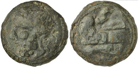 Roman Republic, Post-semilibral series, Cast Semis, Rome, ca. 215-212 BC; AE...