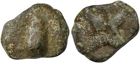 Unknown mint in Central Italy, Cast Semuncia, 3rd century BC; AE (g 11; mm...