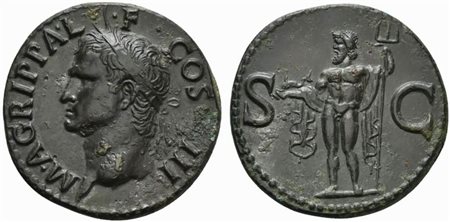 Agrippa, As struck under Caligula, Rome, AD 37-41; AE (g 10,91; mm 28; h 6);...