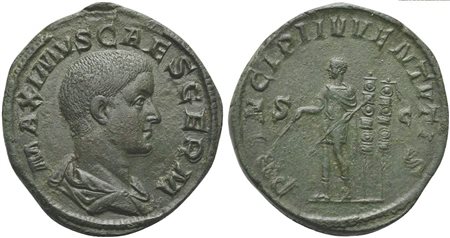 Maximus Caesar, Sestertius struck under Maximinus I, Rome, early AD 236 -...