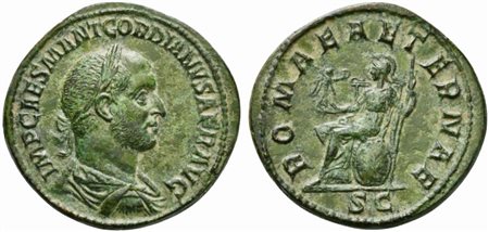 Gordian II (238), Sestertius, Rome, March - April AD 238; AE (g 18,68; mm 32;...