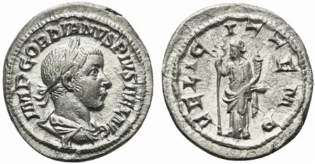 Gordian III (238-244), Quinarius, Rome, AD 243-244; AR (g 1,91; mm 15; h 7);...