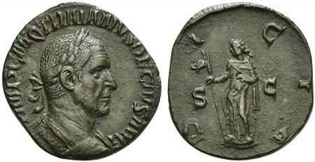 Trajan Decius (249-251), Sestertius, Rome, AD 249-250; AE (g 13,18; mm 27; h...