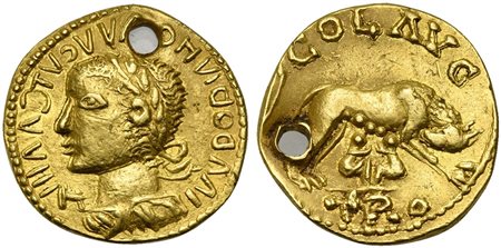 Uncertain Germanic Tribe, Pseudo-Imperial Aureus struck north of the Danube...