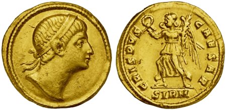 Crispus Caesar (317-326), Solidus struck under Constantine I, Sirmium, AD...