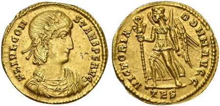 Constans (337-350), Solidus, Thessalonica, AD 337-340; AV (g 4,28; mm 22; h...