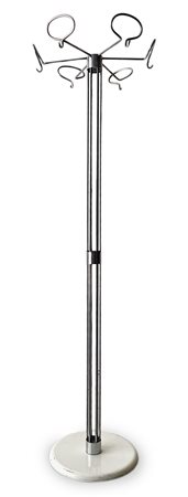 Valenti, Milano, appendiabiti in metallo cromato con base in ghisa laccata...