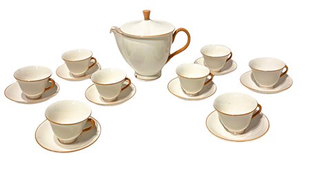 Lavenia, disegno Guido Andlovitz. Servizio da te in terraglia maiolicata...