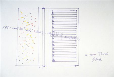 Festa Tano Operazione Goldfingher pennarelli su carta cm 67 x 48 anno 1965...