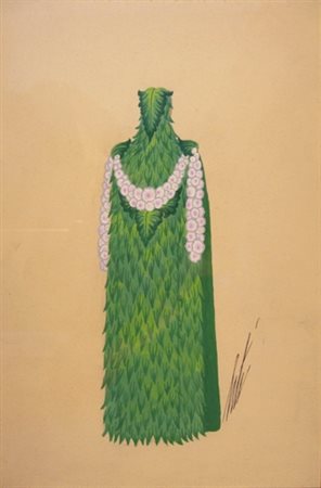 Ertè " Armide " tempera su carta cm 25 x 37 firmato in basso a destra,scritta...