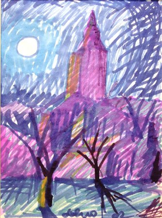 Salvo "Senza titolo" tecnica mista su carta cm 16 x 21,5 anno 2002 firmato e...