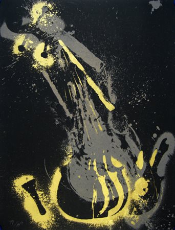 Arman Fernandez " strumento d'oro " litografia cm 49 x 64 firmata in basso a...