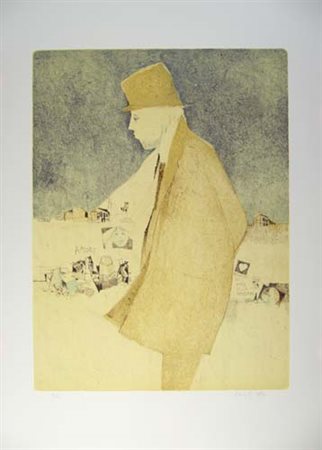 Eandi Fernando Ritorno al muro della sua memoria litografia cm 50 x 70 anno...