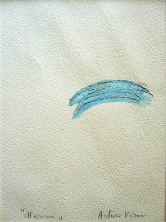 Vermi Arturo " marina " tecnica mista cm 27,5 x 20 firmata in basso a destra,...